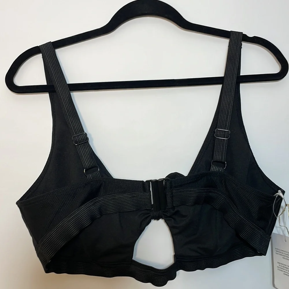 Asos Curve 16 Wolf and whistle exclusive bunny tie cut out swim top bikini